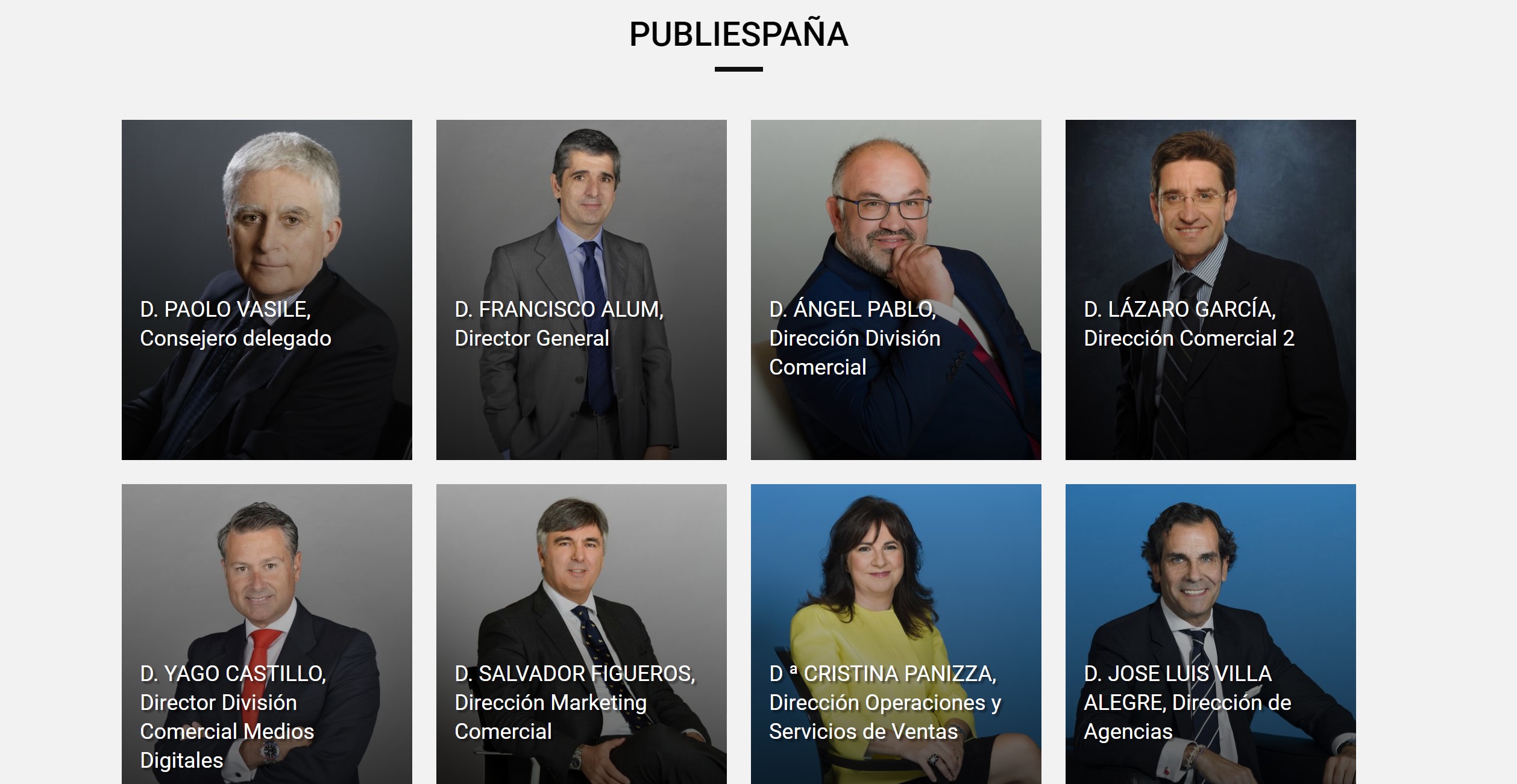 cuadro, directivo, publiespaña, programapublicidad muy grande