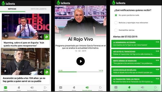 laSexta ,lanza , aplicación, gratuita, vídeos y audios , directo , programapublicidad,