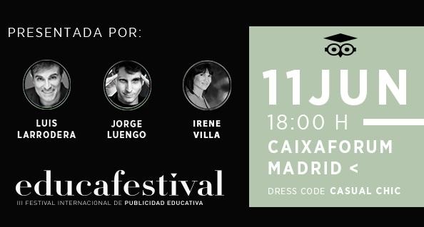 educafestival, 2019. larrodera, caixaforum, programapublicidad,