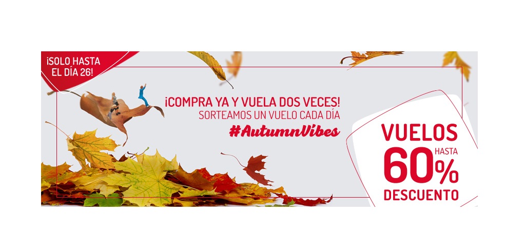 Iberia Express , Autumnvibes, campaña , descuentos , el 60%, programapublicidad,