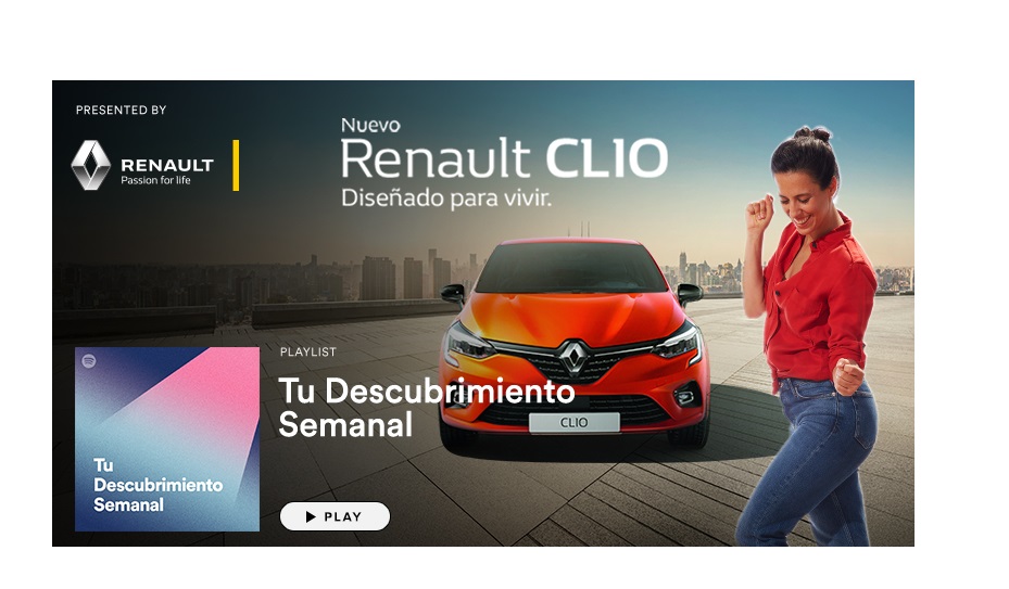 playlist, spotify, renault, descubrimiento semanal,programapublicidad,