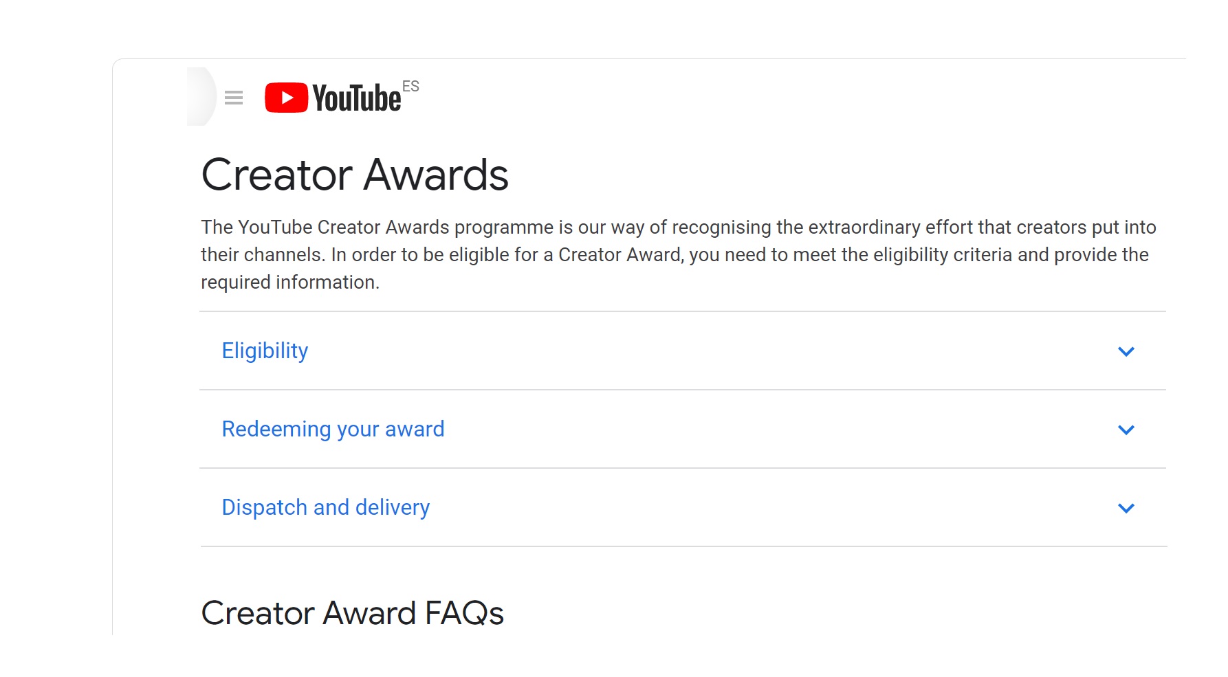 youtube, creators awards, programapublicidad,