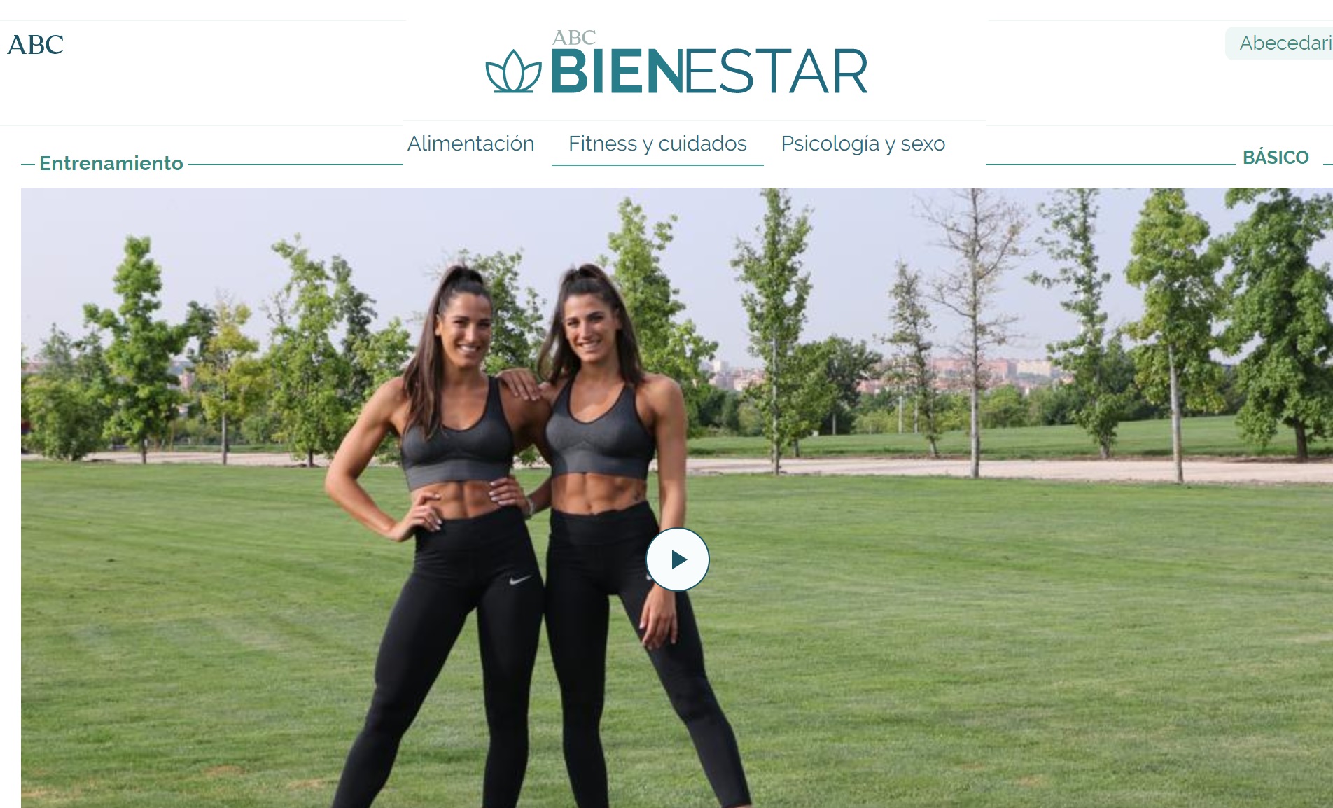 abc , bienestar,entrenamiento, programapublicidad,