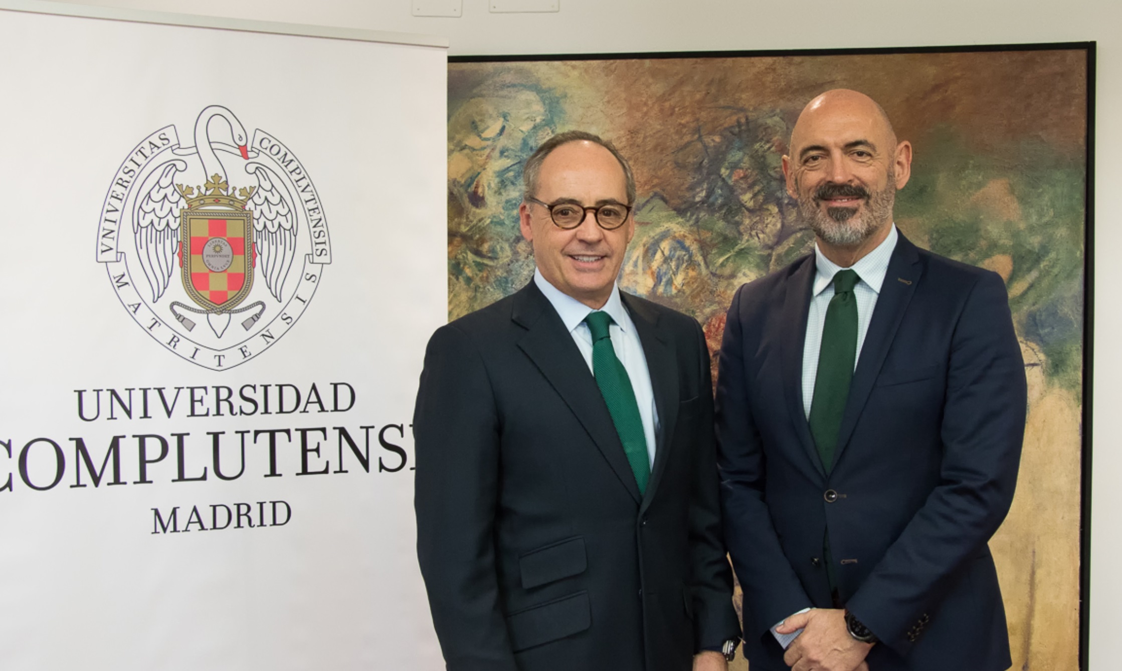 Pablo Juantegui, presidente ejecutivo , CEO , Grupo Telepizza , Joaquín Goyache Goñi, Rector , UCM, programapublicidad