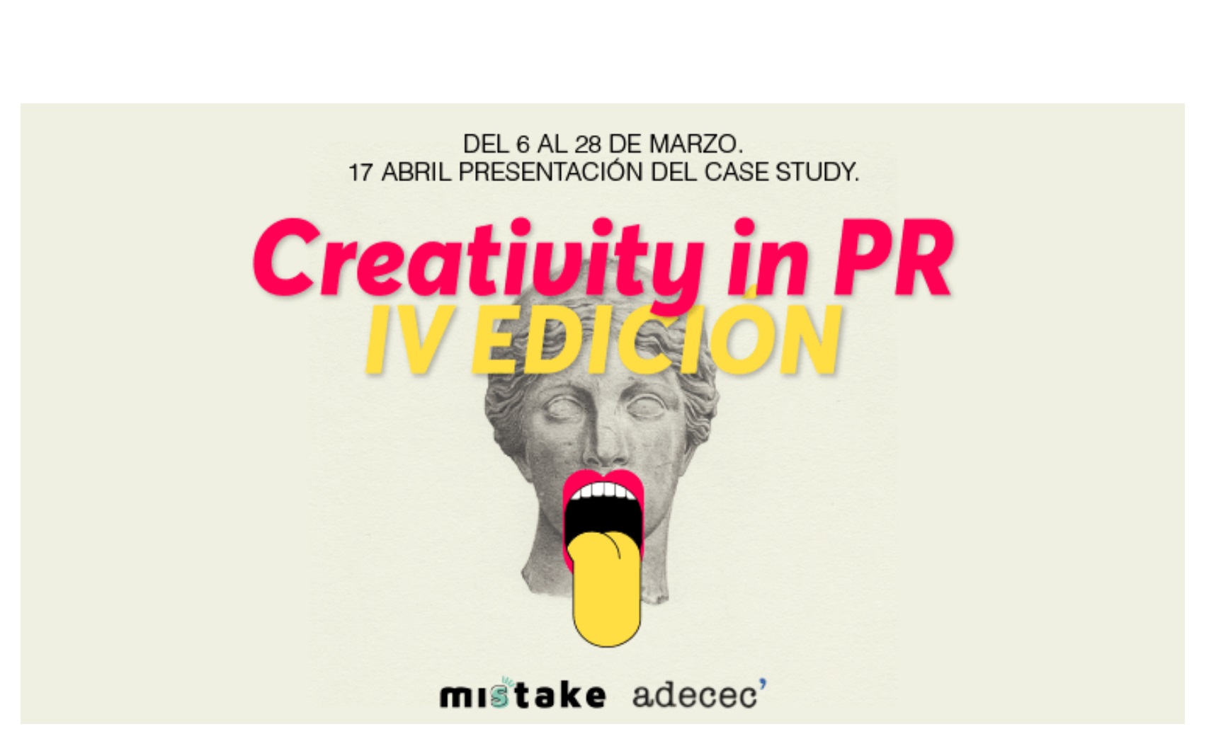 ADECEC , Misstake Creativity ,School , lanzaron , Creativity in PR, programapublicidad