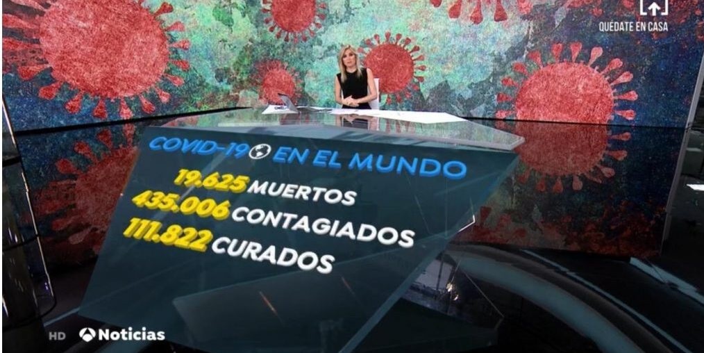 viernes 27 de marzo de 2020, antena 3 noticias 1, viernes , programapublicidad