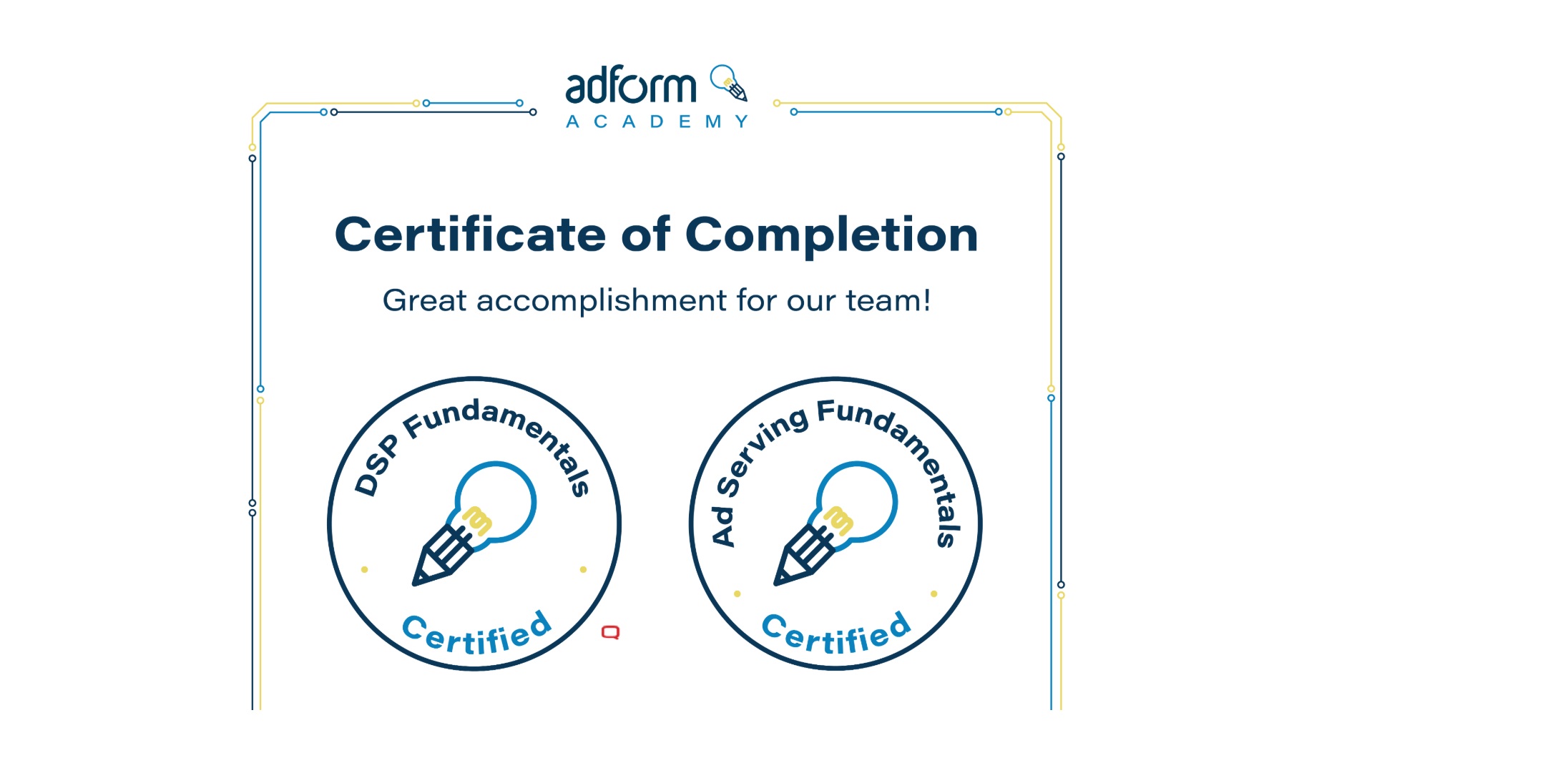 certificate, adform, programapublicidad