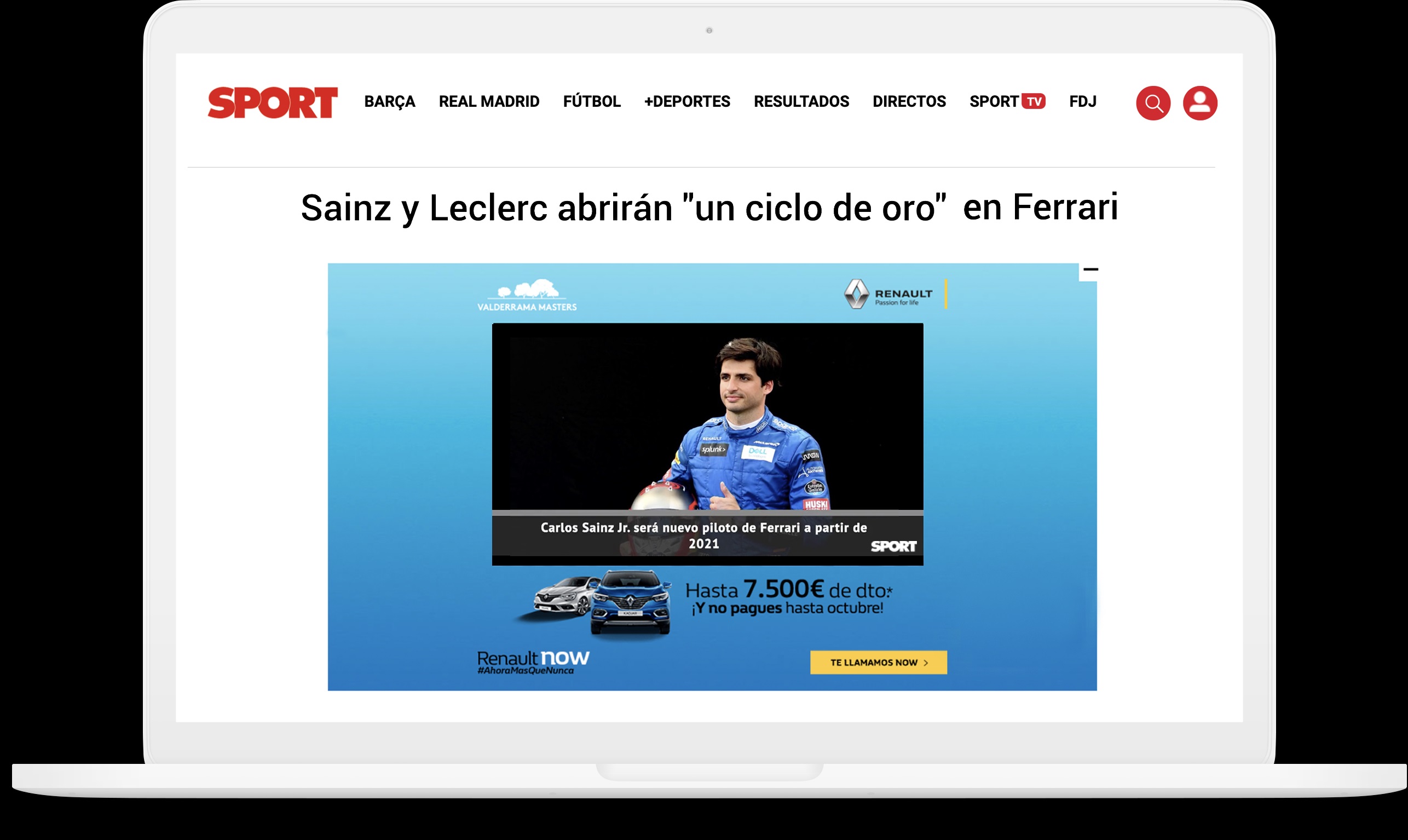 renault, omd, leclerc, sainz, In-Video ,seedtag, programapublicidad