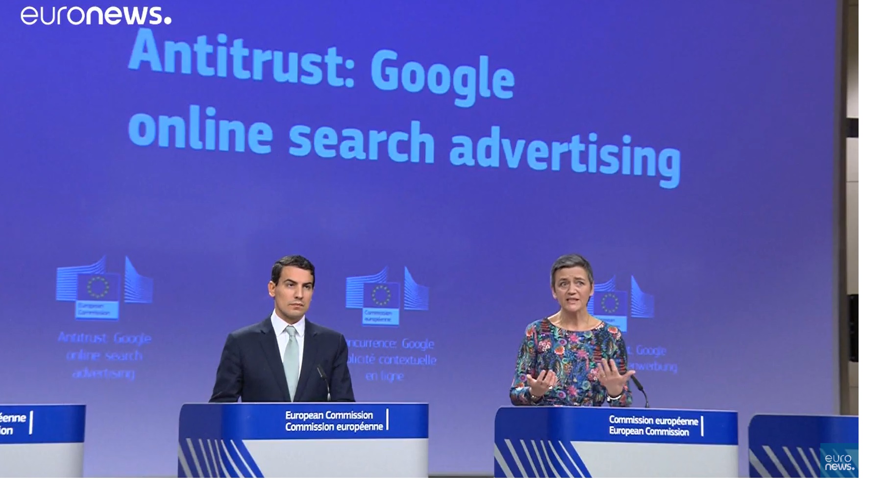 Margrethe Vestager, Google , vicepresidencia europea, programapublicidad