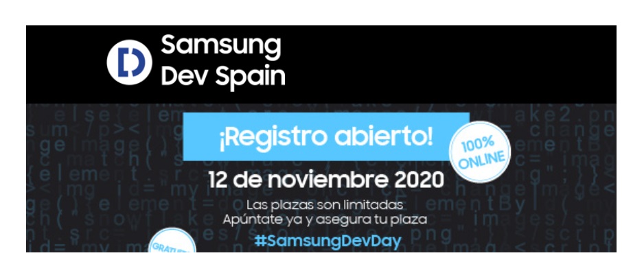 samsung dev, 2020,noviembre, programapublicidad