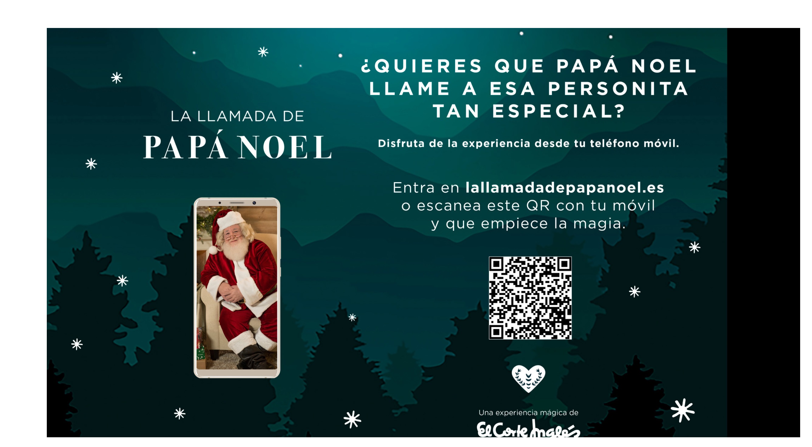 videollamada, papa noel, corte inglés., programapublicidad