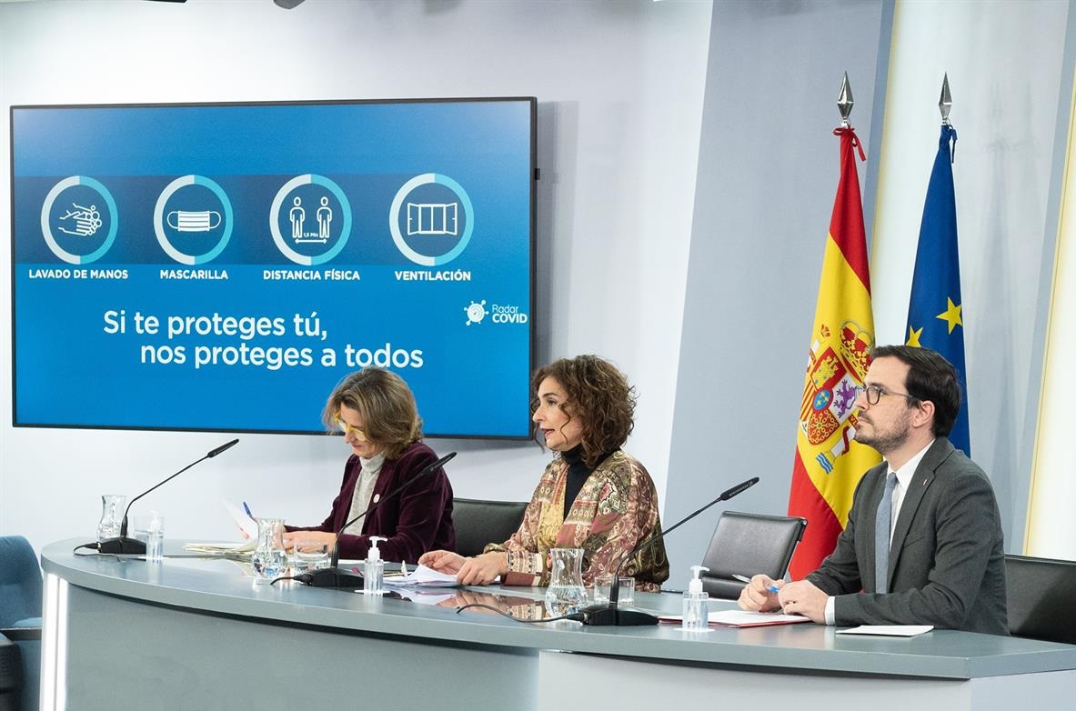 portavoz ,Gobierno, María Jesús Montero, vicepresidente cuarta , ministra , Transición Ecológica ,Reto Demográfico, Teresa Ribera, ministro ,Consumo, Alberto Garzón,programapublicidad