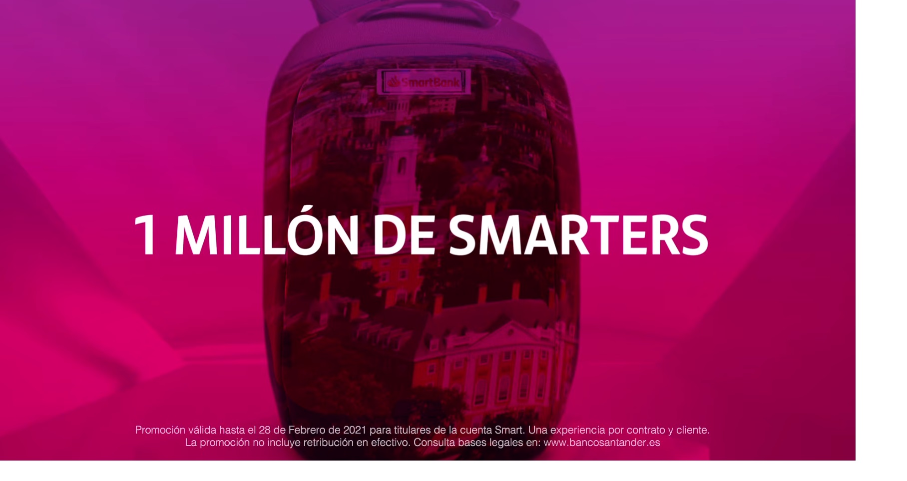 1 millón , experiencias , clientes ,Cuenta Smart ,santander, mccann, programapublicidad