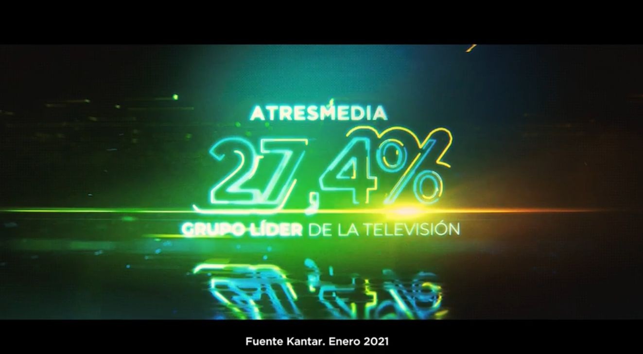 atresmedia, lider ,enero, 2021, Kantar, 27,4%, programapublicidad