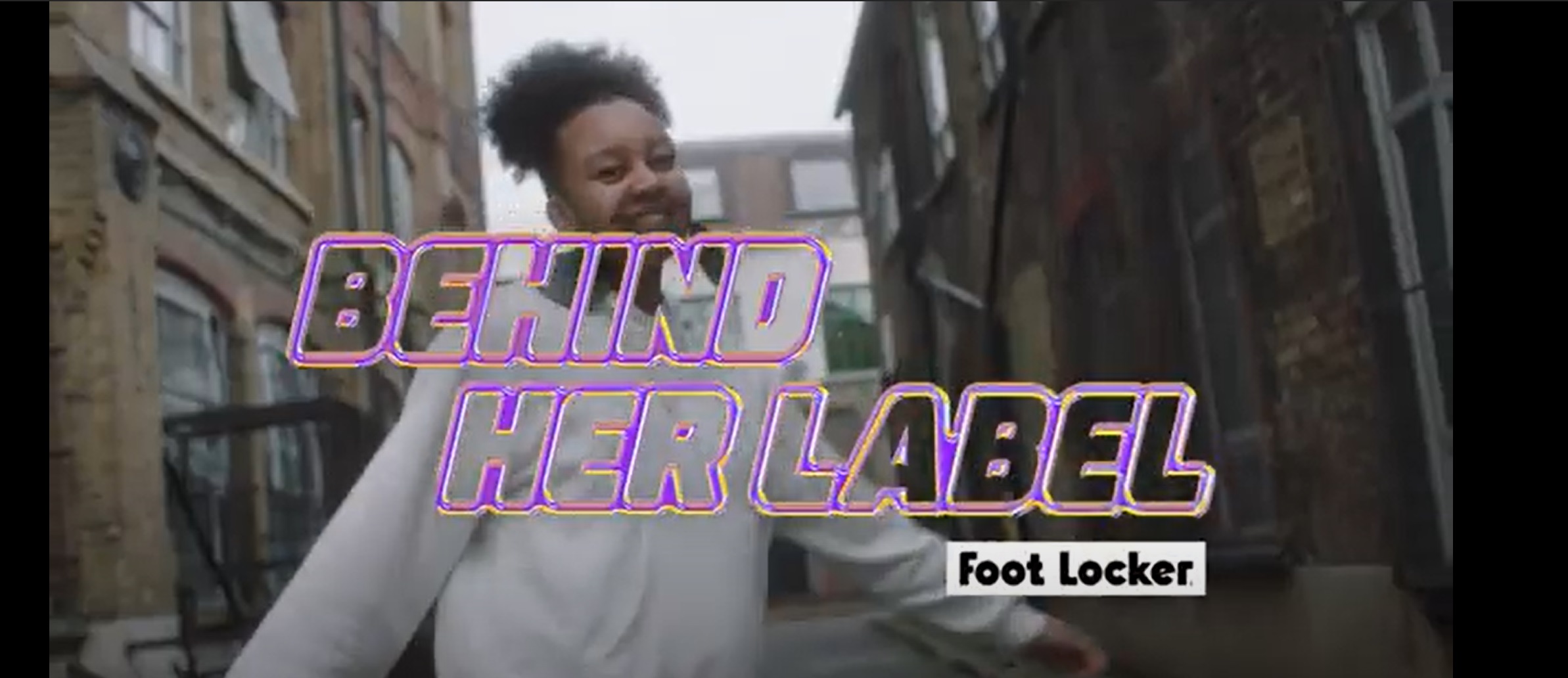 behind her label, foot locker, programapublicidad