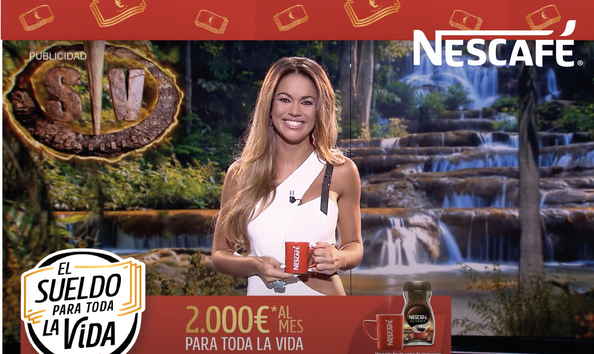 El Sueldo para toda la vida, NESCAFÉ , Supervivientes , UM Studios ,UM Thrive, lara alvarez, programapublicidad