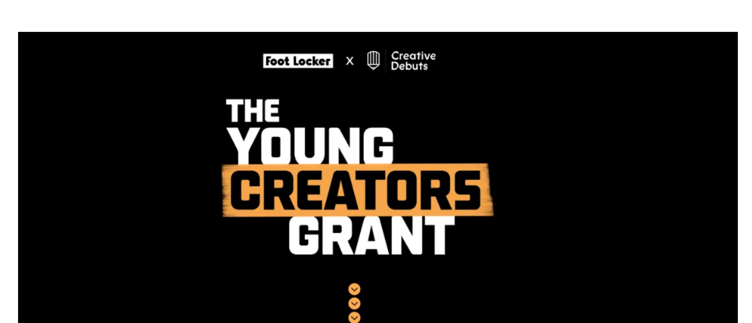 Foot Locker , lanza, iniciativa , The Young Creators Grant,programapublicidad