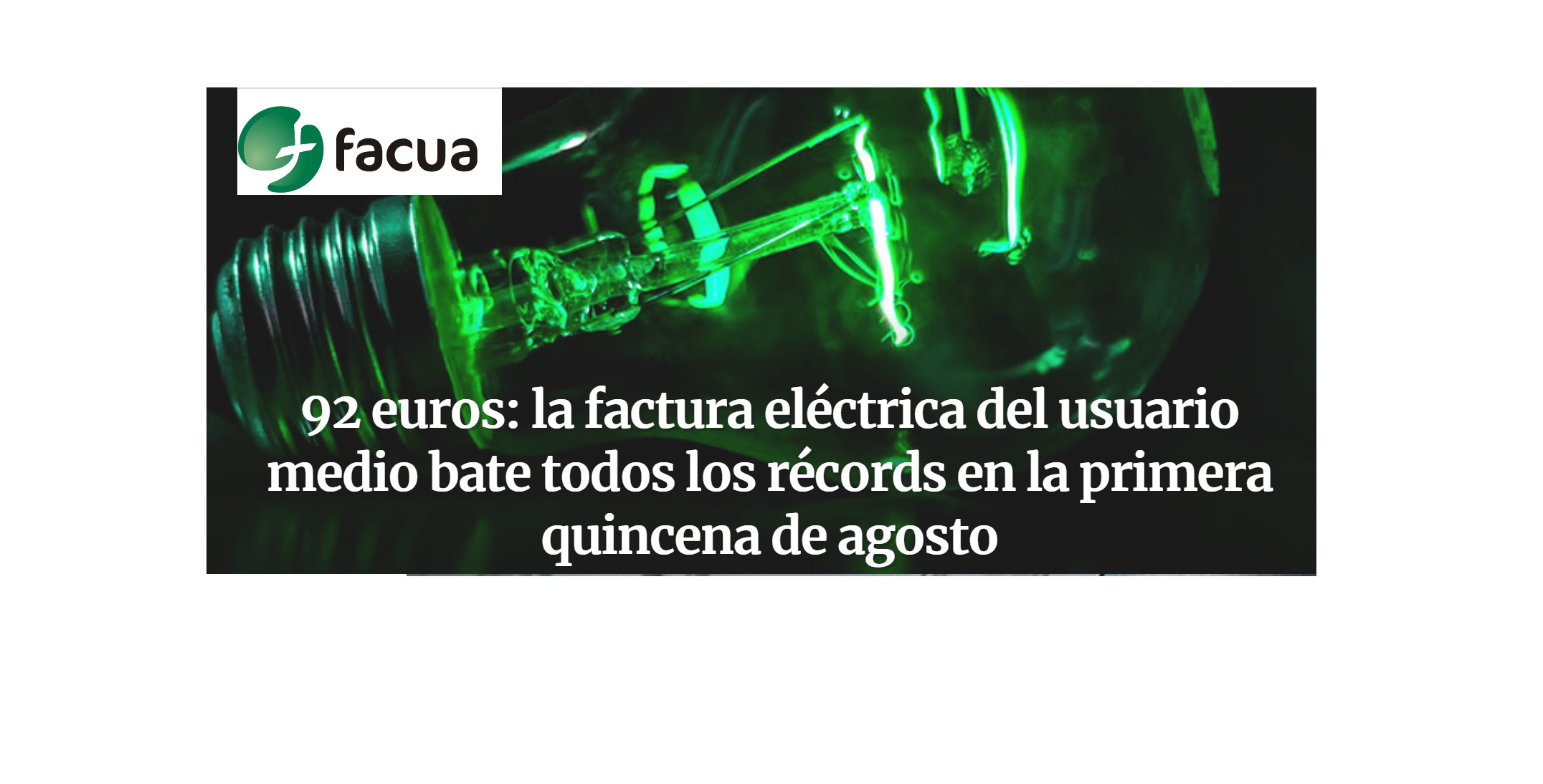 precio de la luz, facua, gobierno, garzon, programapublicidad