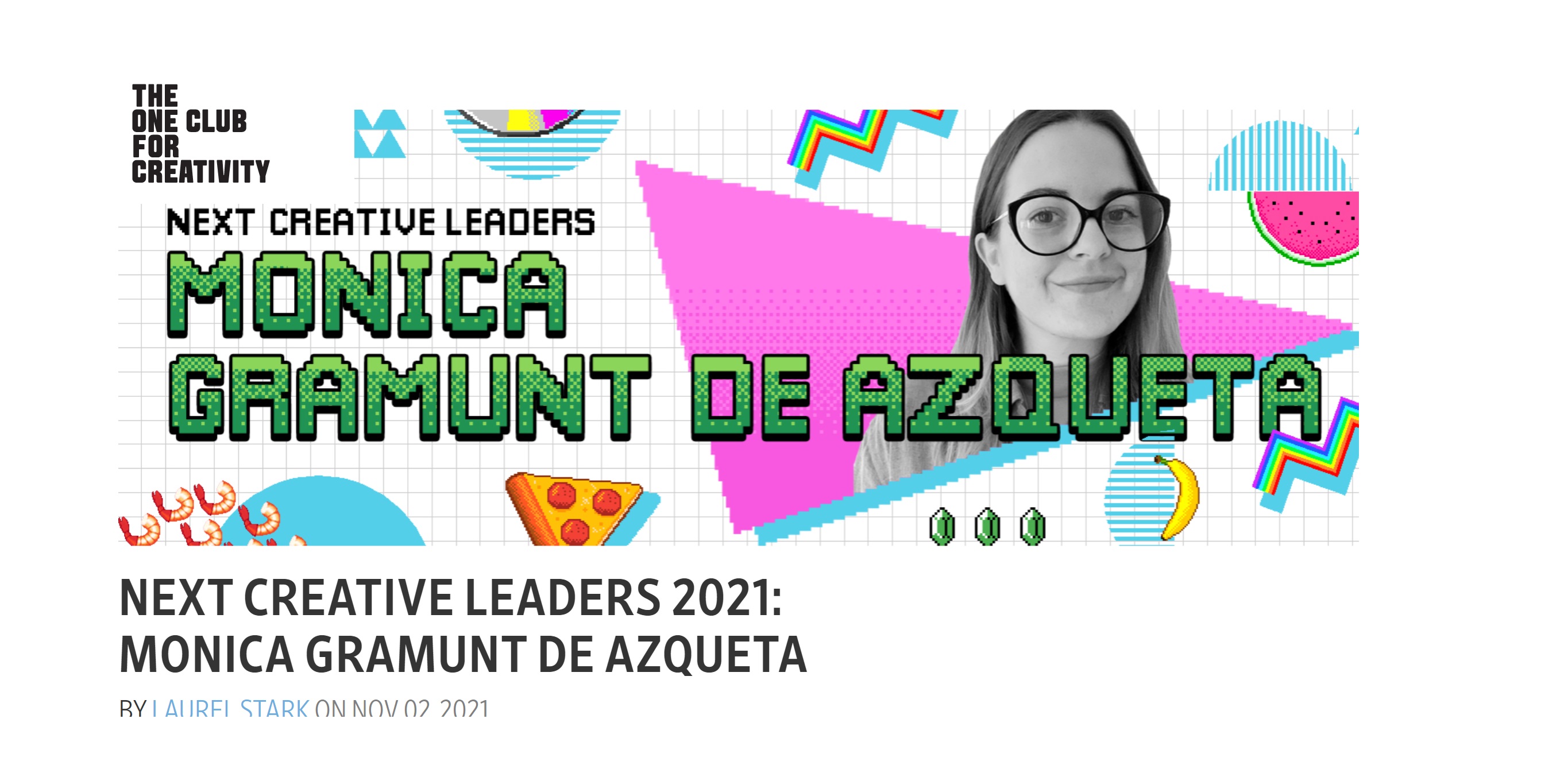 Monica Gramunt, The One Club for Creativity,leader, programapublicidad